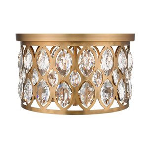 Z-Lite Dealey 15.75-in Heirloom Brass Contemporary/Modern Halogen 4-Light Ceiling-Mount