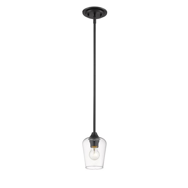 Z-Lite Deep Bronze/Outdoor Brass Joliet 1-Light Mini Pendant Light