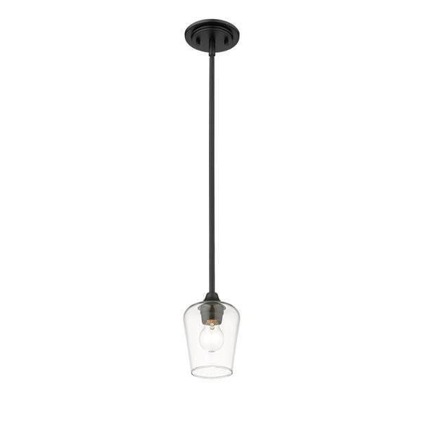 Z-Lite Deep Bronze/Outdoor Brass Joliet 1-Light Mini Pendant Light