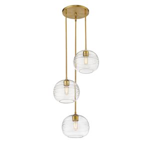 Z-Lite Black Harmony 3-Light Pendant Light
