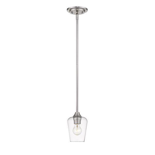 Z-Lite Matte Black Joliet 1-Light Mini Pendant Light