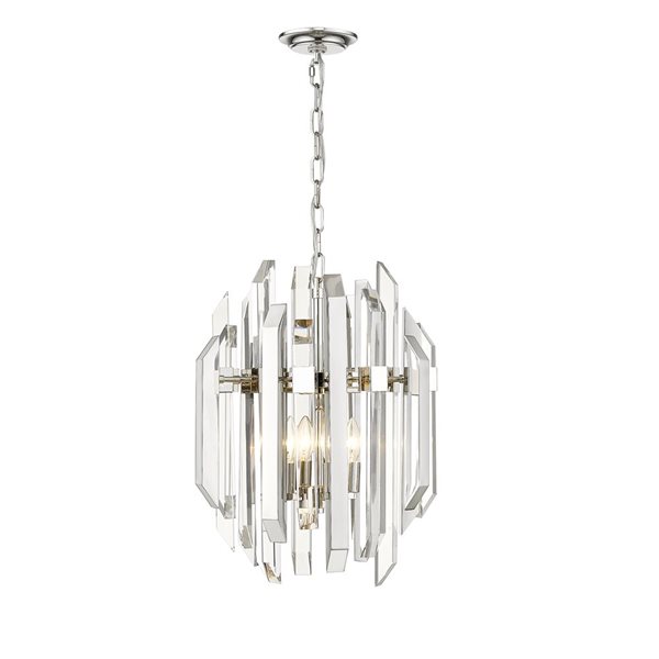 Z-Lite Polished Nickel Bova 4-Light Pendant Light