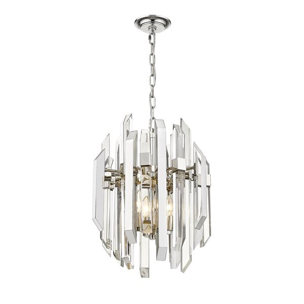 Z-Lite Polished Nickel Bova 4-Light Pendant Light