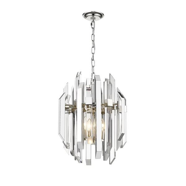 Z-Lite Polished Nickel Bova 4-Light Pendant Light