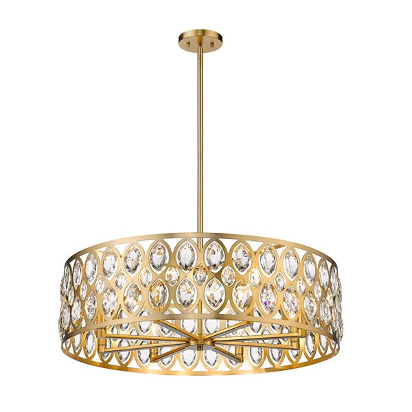 Z-Lite Heirloom Brass Metal Dealey 8-Light Chandelier