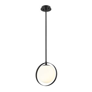 Z-Lite Matte Black Midnetic 1-Light Mini Pendant Light