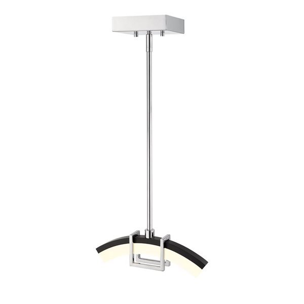 Z-Lite Chrome Metal Arc 1-Light Chandelier