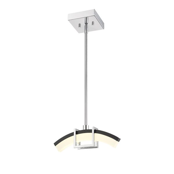 Z-Lite Chrome Metal Arc 1-Light Chandelier