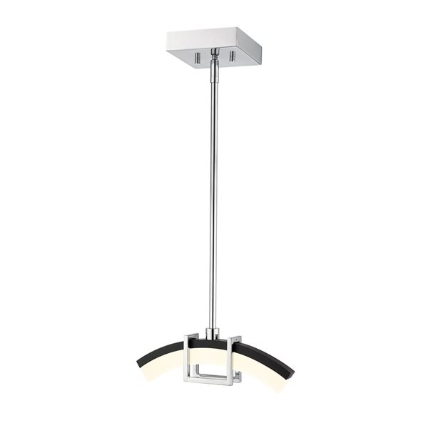 Z-Lite Chrome Metal Arc 1-Light Chandelier