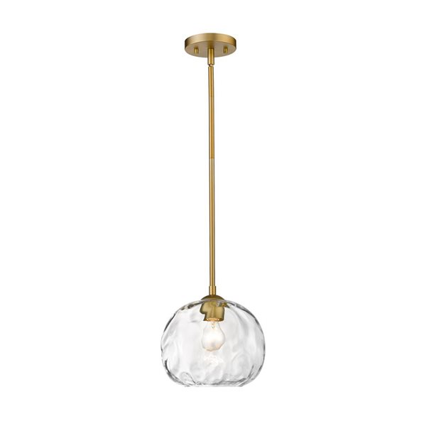 Z-Lite Rubbed Brass Chloe 1-Light Pendant Light