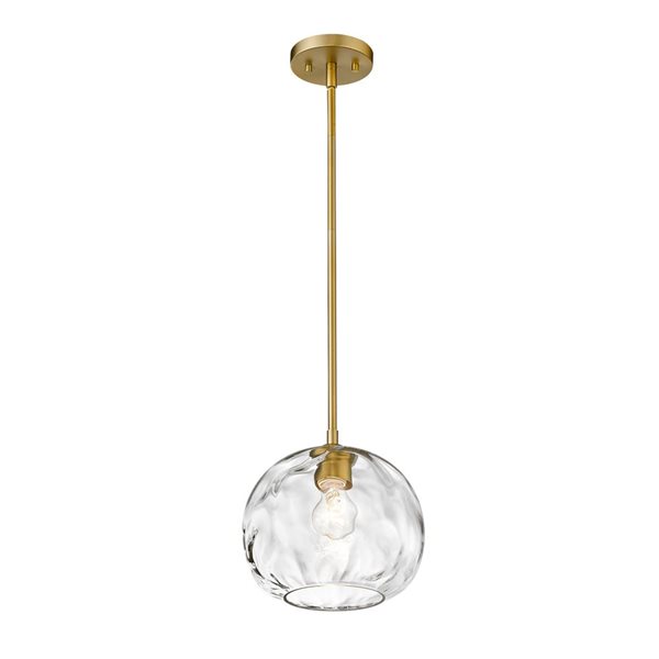 Z-Lite Rubbed Brass Chloe 1-Light Pendant Light