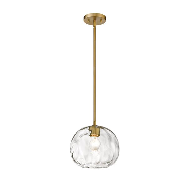 Z-Lite Rubbed Brass Chloe 1-Light Pendant Light