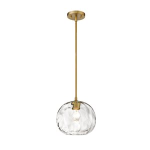 Z-Lite Rubbed Brass Chloe 1-Light Pendant Light