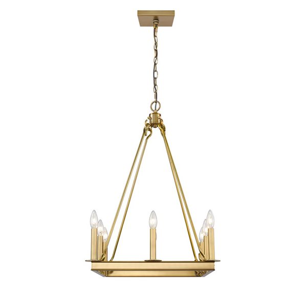 Z-Lite Old Brass Metal Barclay 8-Light Chandelier