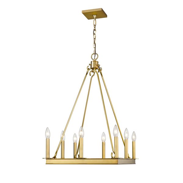 Z-Lite Old Brass Metal Barclay 8-Light Chandelier