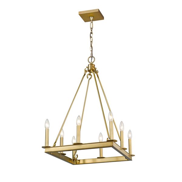 Z-Lite Old Brass Metal Barclay 8-Light Chandelier