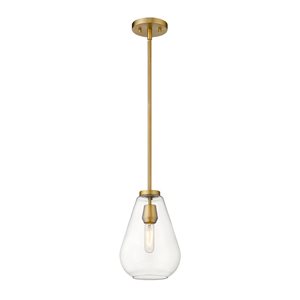 Z-Lite Old Brass Ayra 1-Light Pendant Light