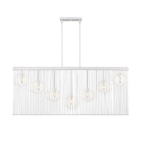 Z-Lite White Metal Contour 7-Light Chandelier