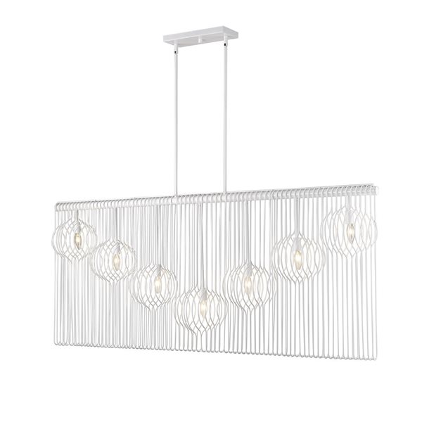 Z-Lite White Metal Contour 7-Light Chandelier