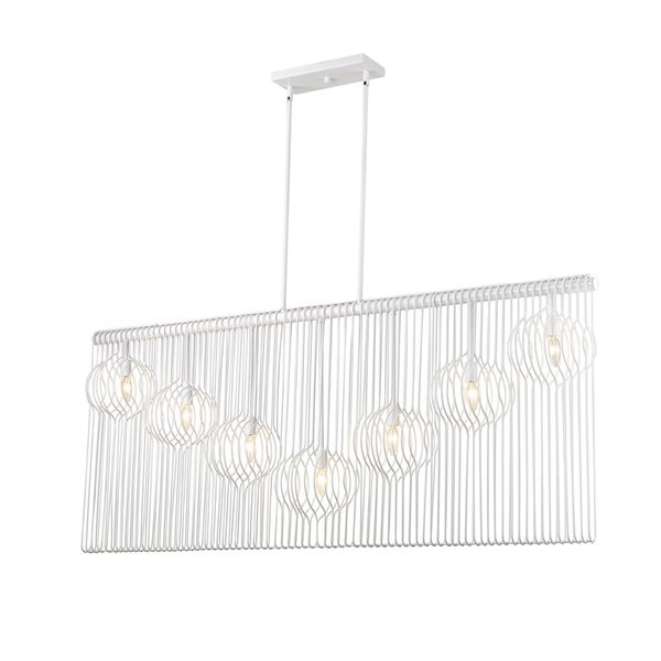 Z-Lite White Metal Contour 7-Light Chandelier