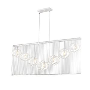 Z-Lite White Metal Contour 7-Light Chandelier