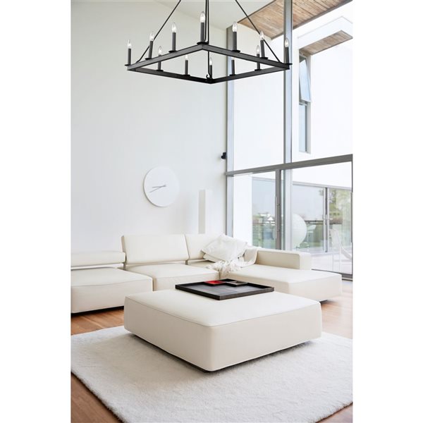 Z-Lite Matte Black Metal Barclay 12-Light Chandelier