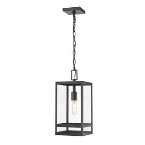 Z-Lite Misty Charcoal Nuri 1-Light Outdoor Chain Mount Ceiling Fixture