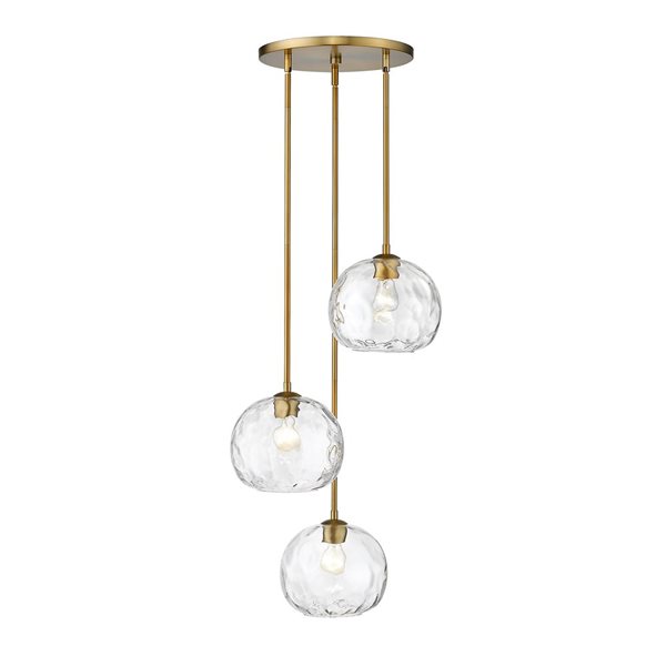 Z-Lite Brushed Nickel Chloe 3-Light Pendant Light