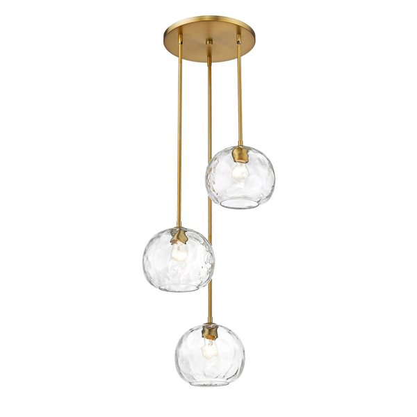 Z-Lite Brushed Nickel Chloe 3-Light Pendant Light