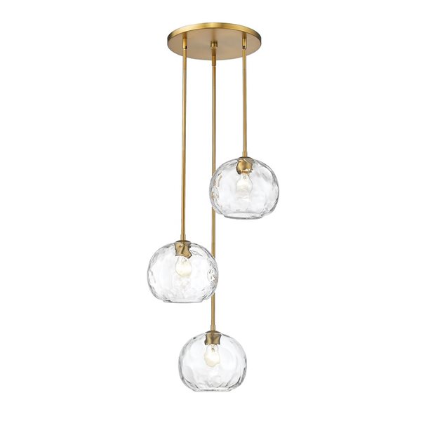 Z-Lite Brushed Nickel Chloe 3-Light Pendant Light