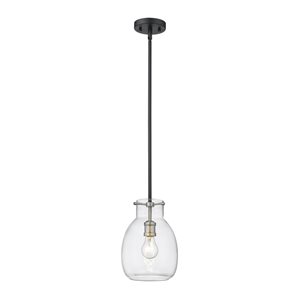 Z-Lite Matte Black/Old Brass Bella 1-Light Mini Pendant Light