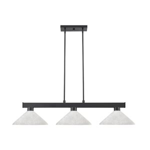 Z-lite Cobalt Matte Black 3-Light Billiard Table Pendant Light