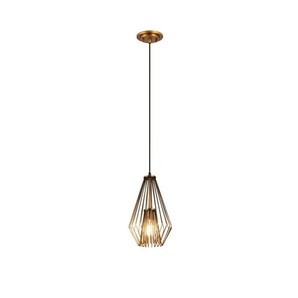 Z-Lite Brushed Nickel Quintus 1-Light Mini Pendant Light