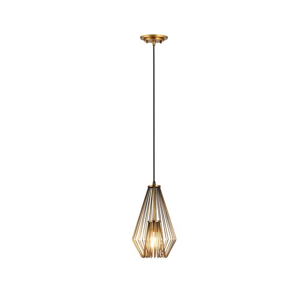 Z-Lite Brushed Nickel Quintus 1-Light Mini Pendant Light