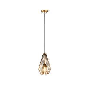 Z-Lite Brushed Nickel Quintus 1-Light Mini Pendant Light