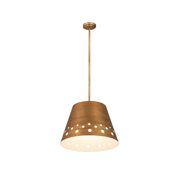 Z-Lite Rubbed Brass Metal Katie 1-Light Chandelier