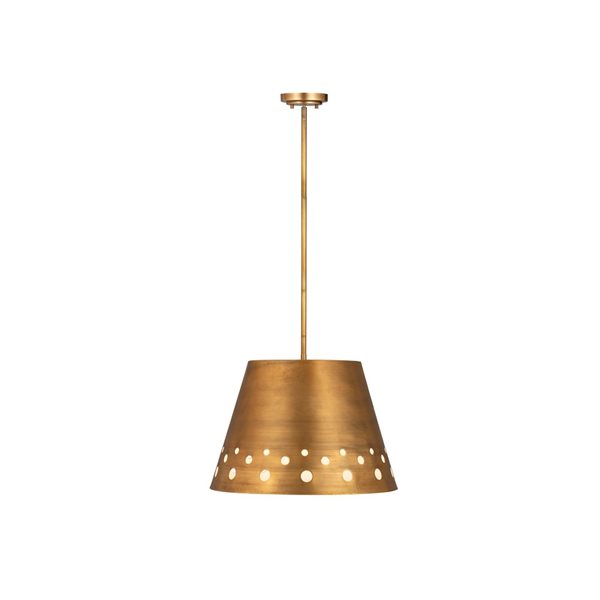 Z-Lite Rubbed Brass Metal Katie 1-Light Chandelier