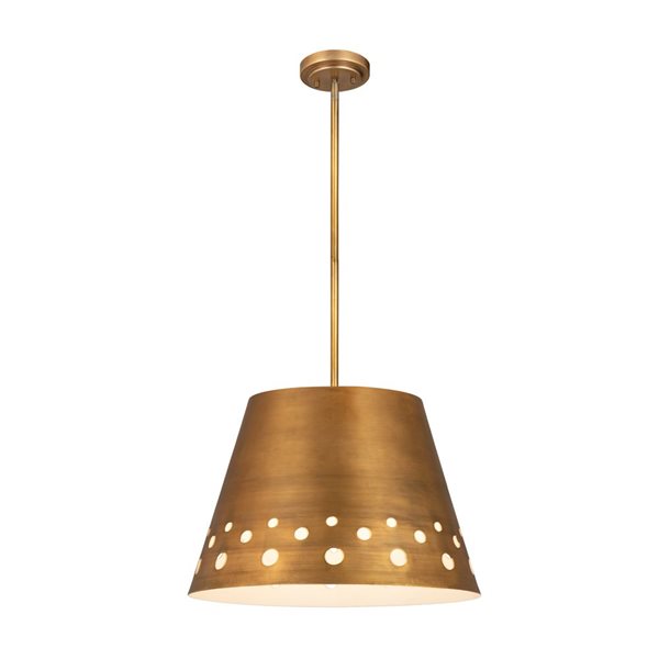 Z-Lite Rubbed Brass Metal Katie 1-Light Chandelier