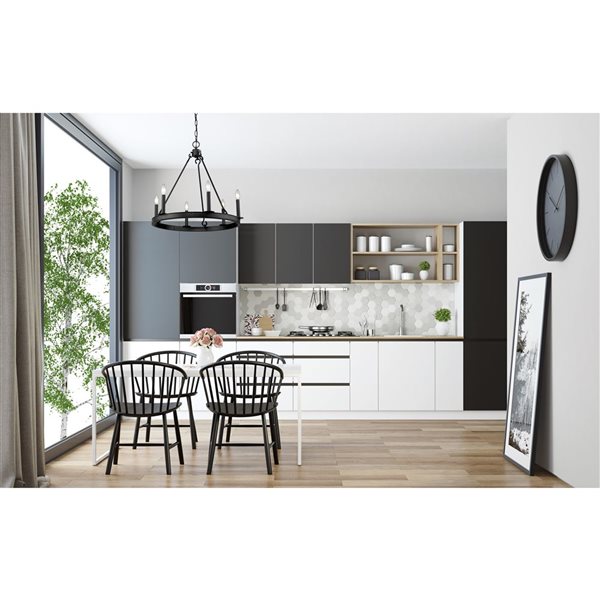 Z-Lite Matte Black Metal Barclay 6-Light Chandelier