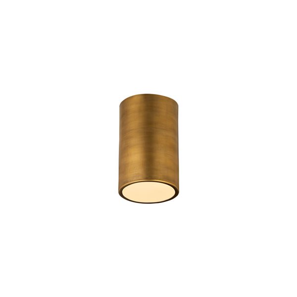 Z-Lite Harley 5-in Rubbed Brass Contemporary/Modern Halogen 1-Light Ceiling-Mount