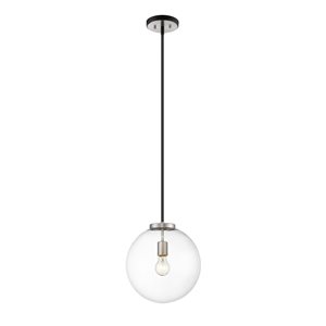 Z-Lite Matte Black/Old Brass Parsons 1-Light Pendant Light