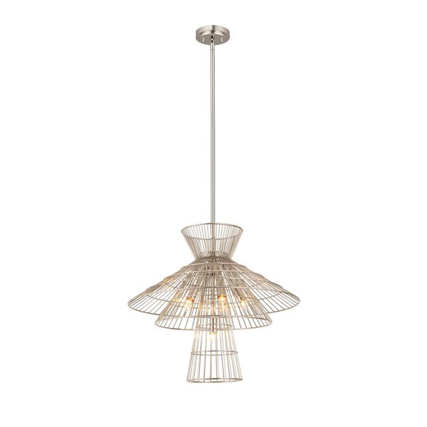 Z-Lite Polished Nickel Metal Alito 6-Light Chandelier