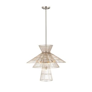 Z-Lite Polished Nickel Metal Alito 6-Light Chandelier