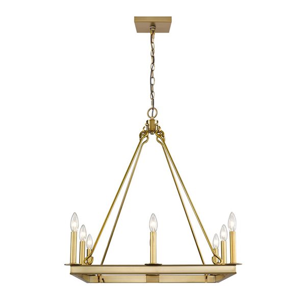 Z-Lite Old Brass Metal Barclay 8-Light Chandelier