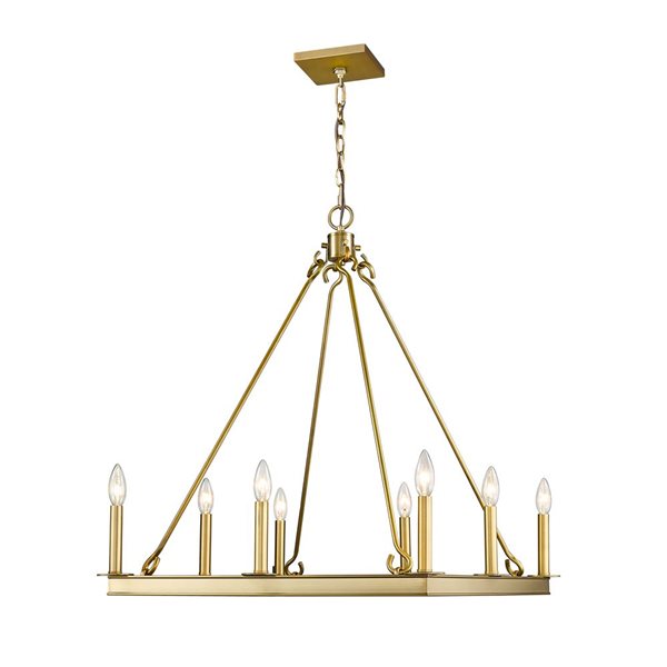 Z-Lite Old Brass Metal Barclay 8-Light Chandelier