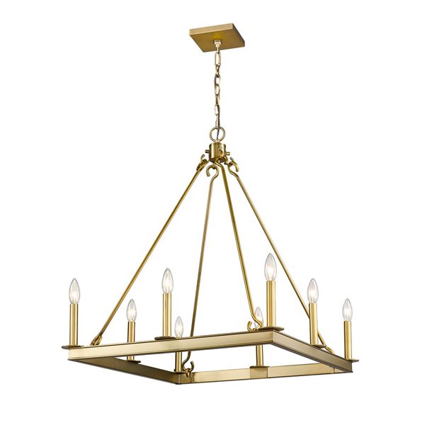 Z-Lite Old Brass Metal Barclay 8-Light Chandelier