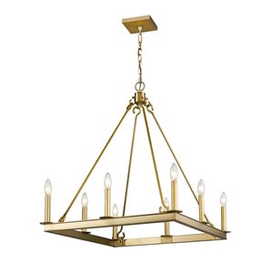 Z-Lite Old Brass Metal Barclay 8-Light Chandelier