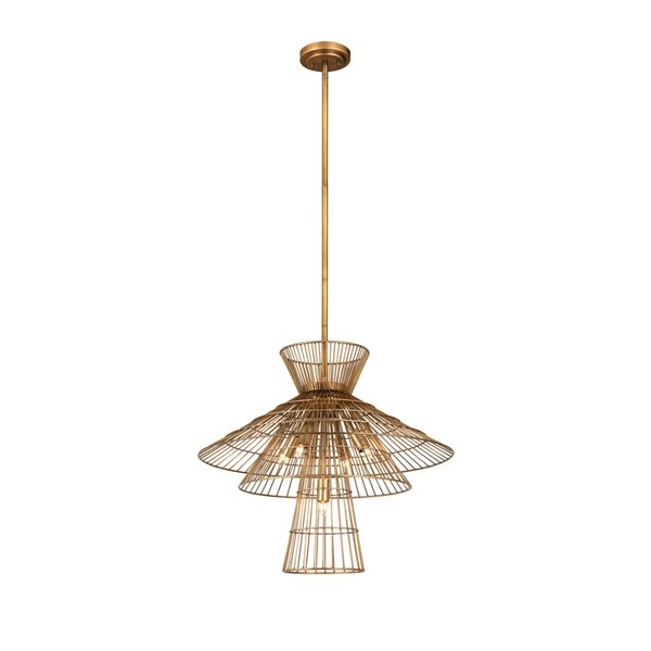 Z-Lite Rubbed Brass Metal Alito 6-Light Chandelier