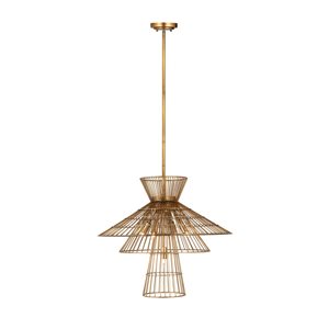 Z-Lite Rubbed Brass Metal Alito 6-Light Chandelier