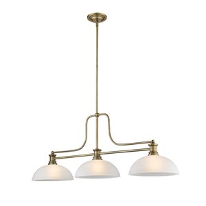 Z-lite Melange Heritage Brass 3-Light Chandelier